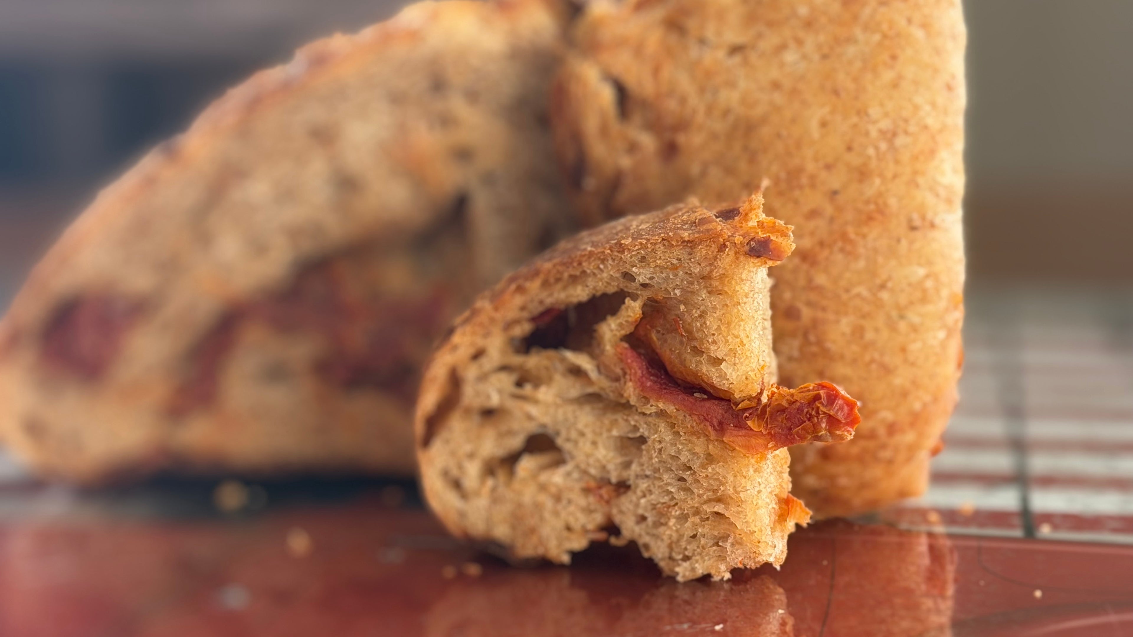Sun Dried Tomato & Parmesan Sourdough Bread