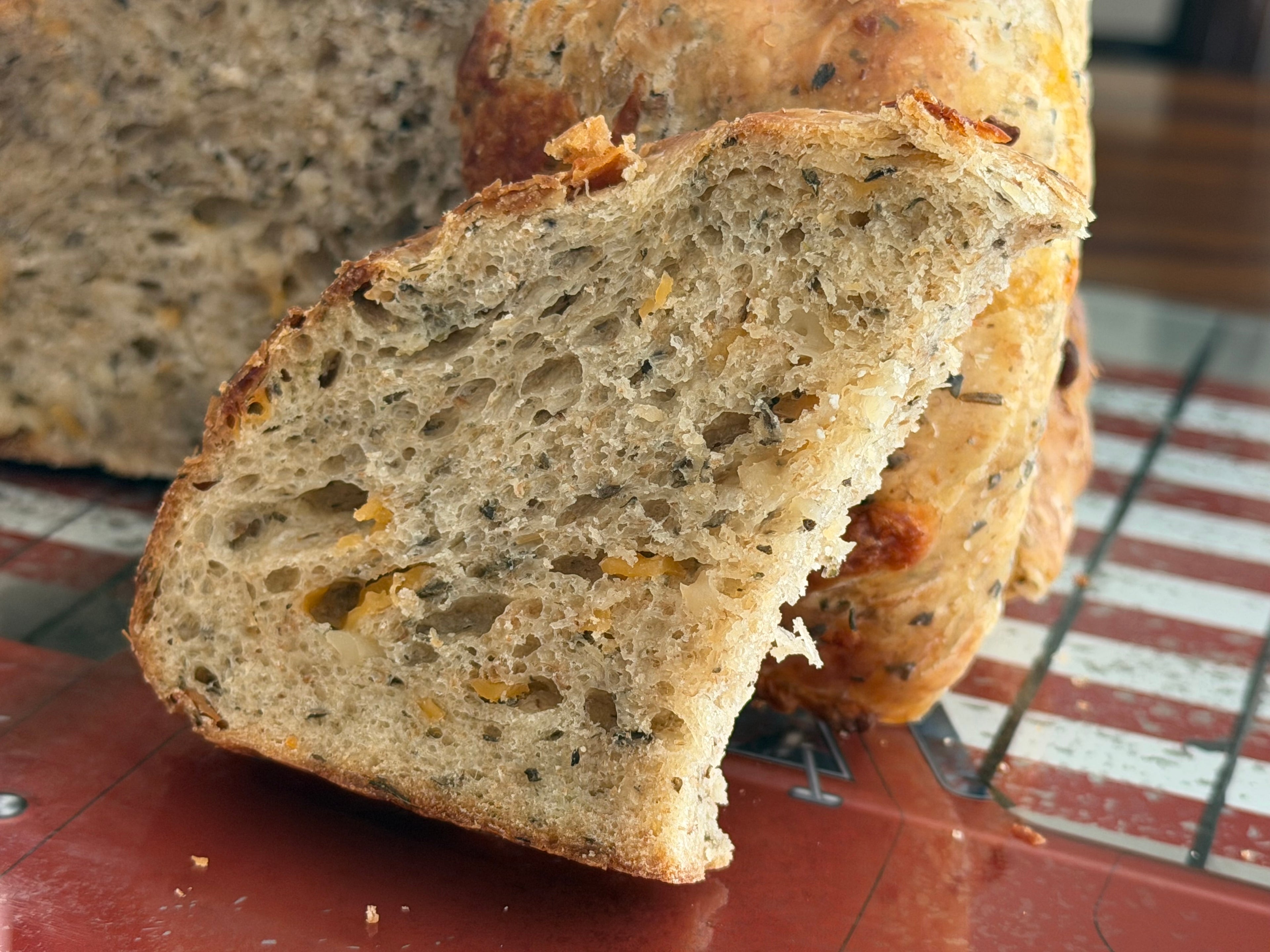Italian Herb and Cheese Sourdough Bread