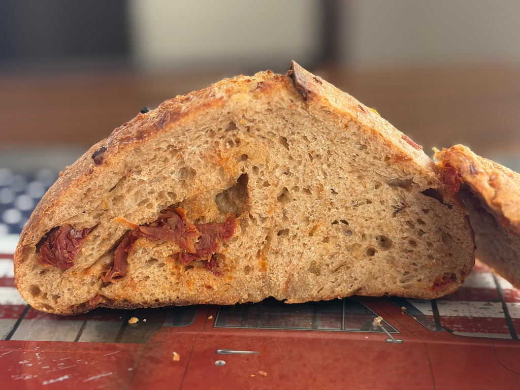 Sun Dried Tomato & Parmesan Sourdough Bread