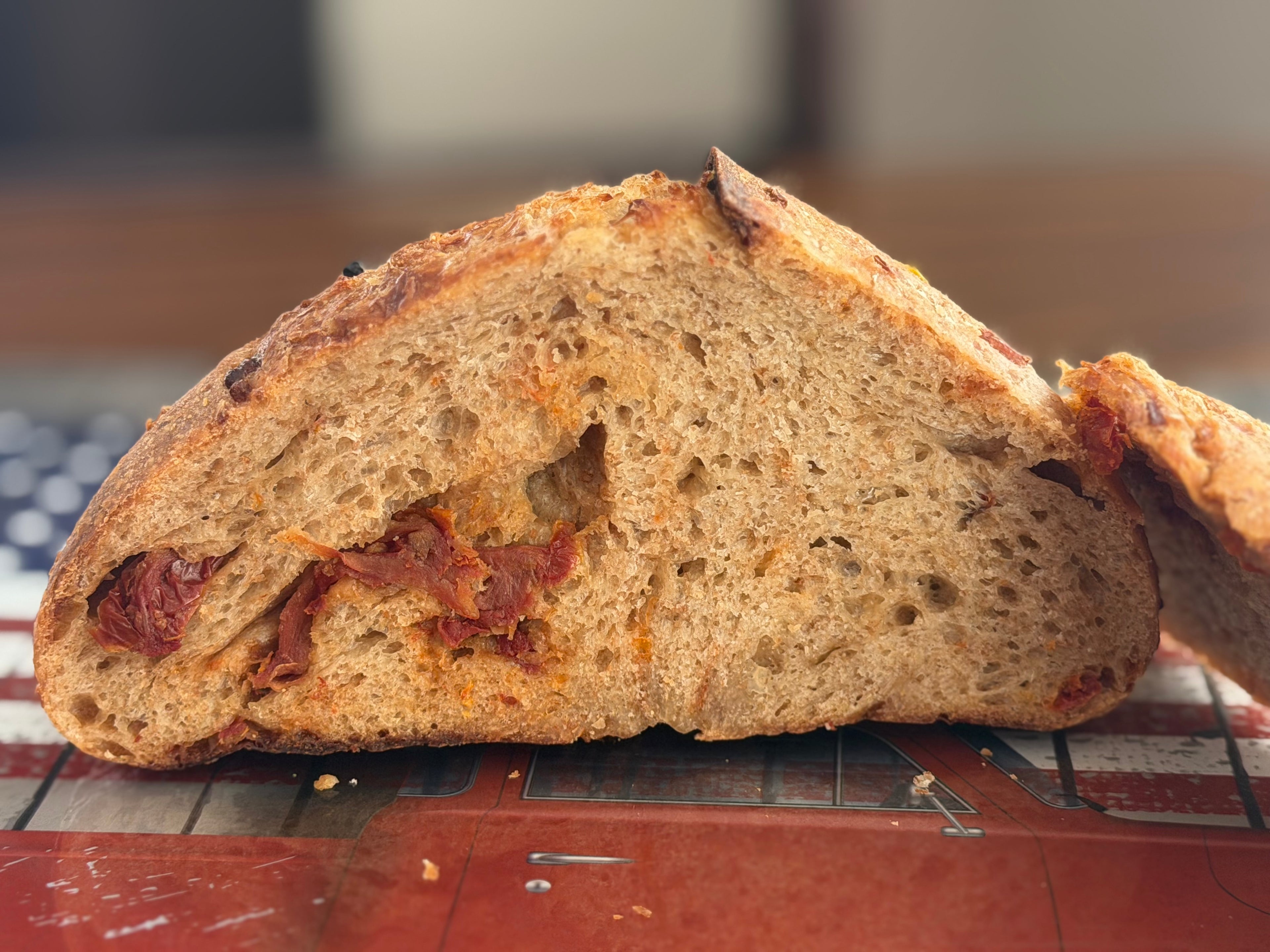 Sun Dried Tomato & Parmesan Sourdough Bread
