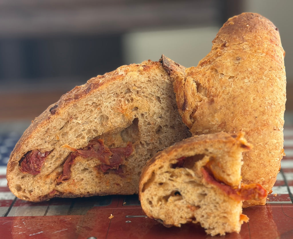 Sun Dried Tomato & Parmesan Sourdough Bread