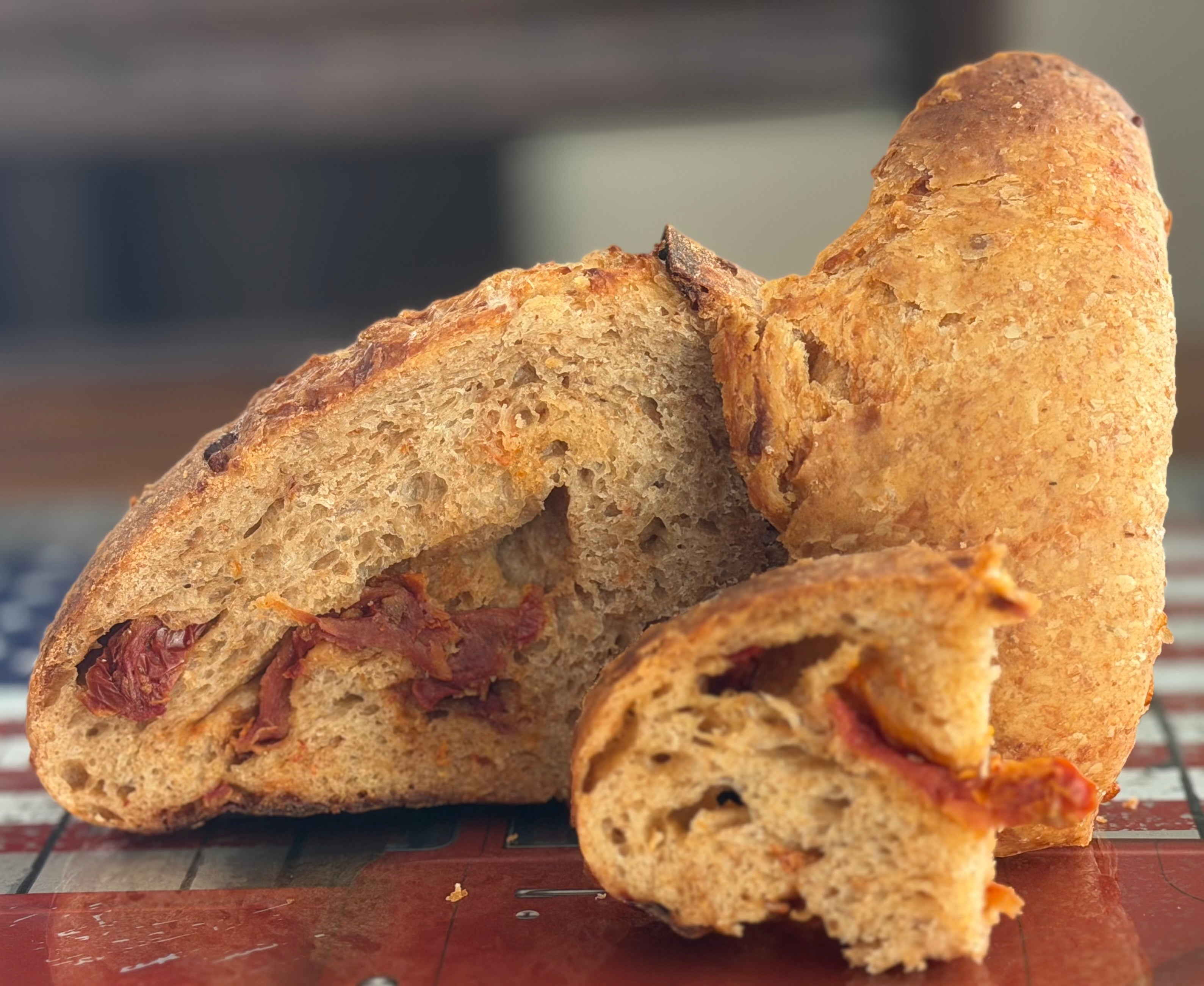 Sun Dried Tomato & Parmesan Sourdough Bread