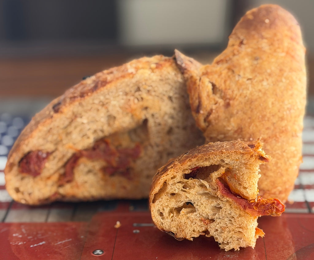 Sun Dried Tomato & Parmesan Sourdough Bread